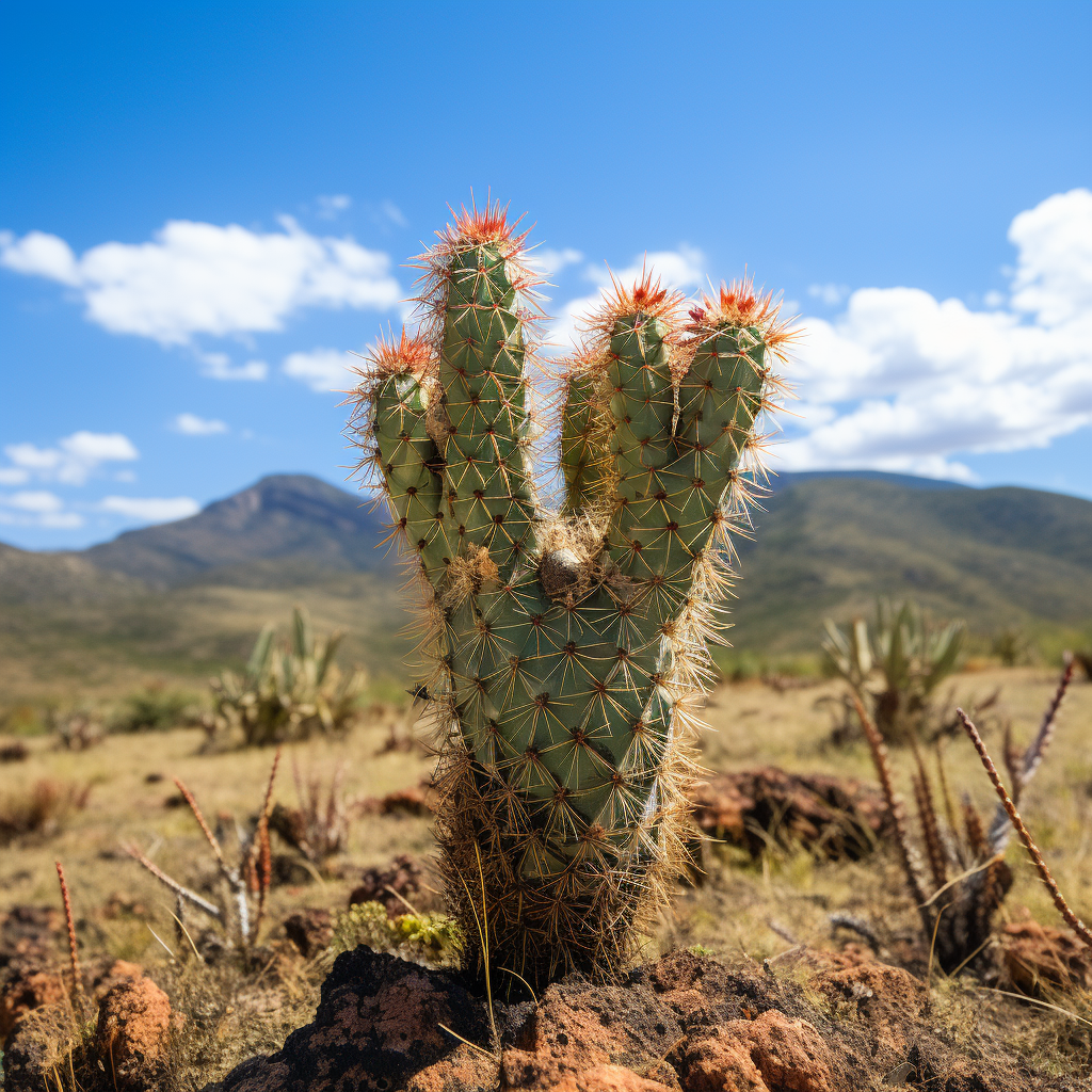 Kaktus im trockenen Hochland von Mexiko