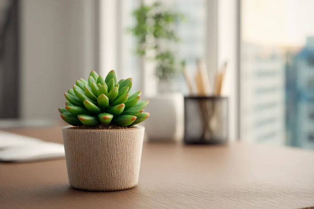 Mini-Sukkulenten Büro